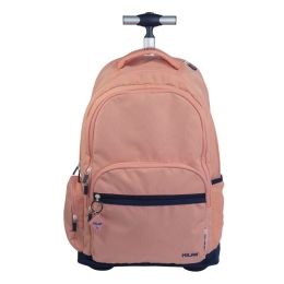 6-zip wheeled backpack (25 l) 1918 series, pink