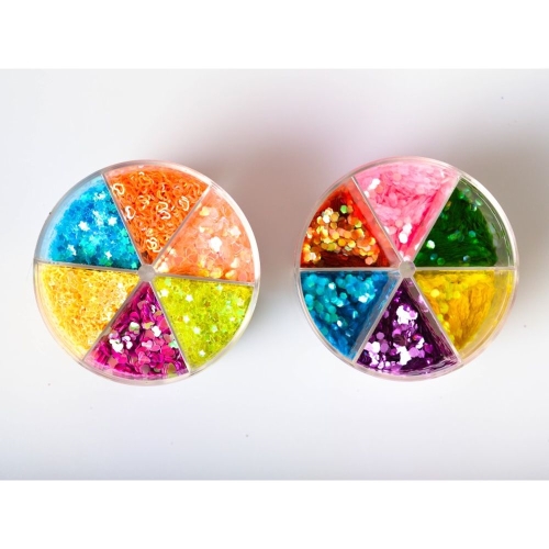 Dekorácia Star light, glitter, metallic-neon 116g