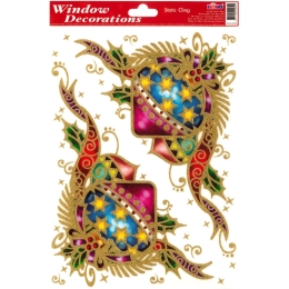 Adhézne nálepky vianočné 20x30 cm (mix /cena 1 bal.)