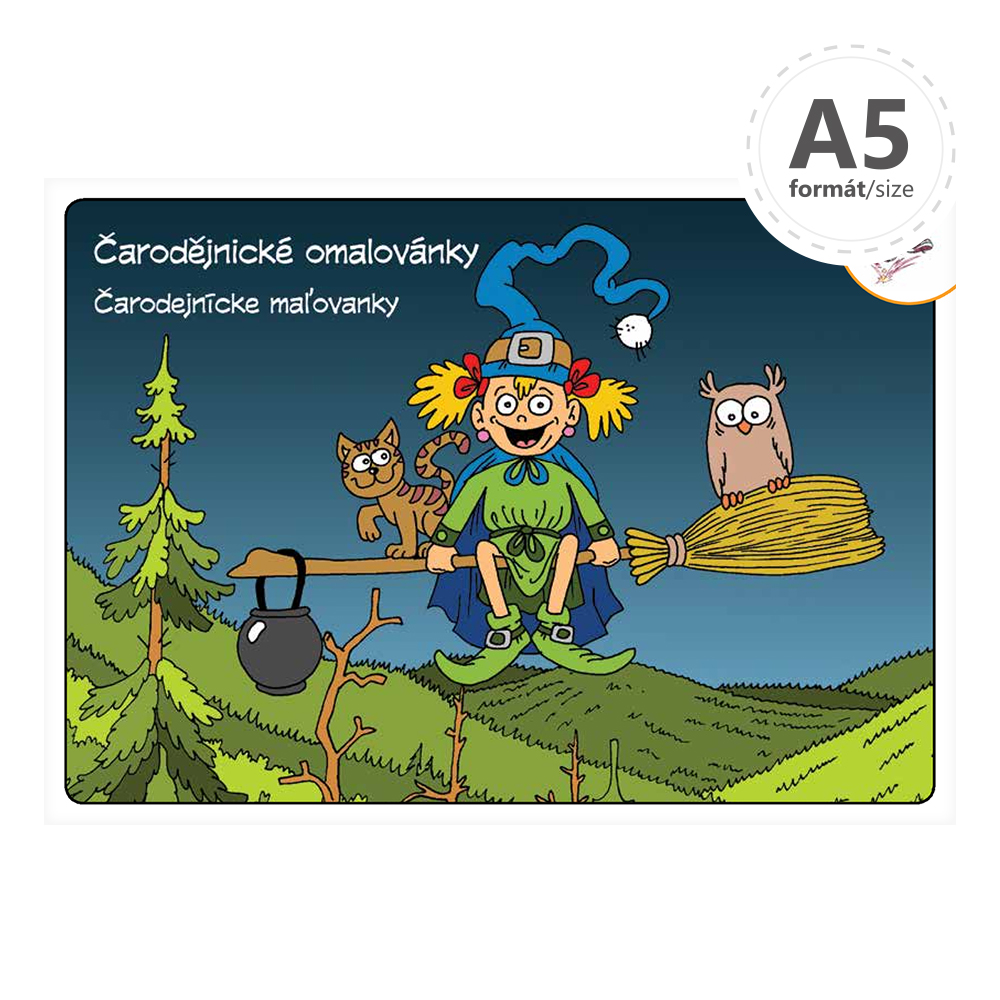 Omaľovanka A5 - Čarodejnícke omaľovanky
