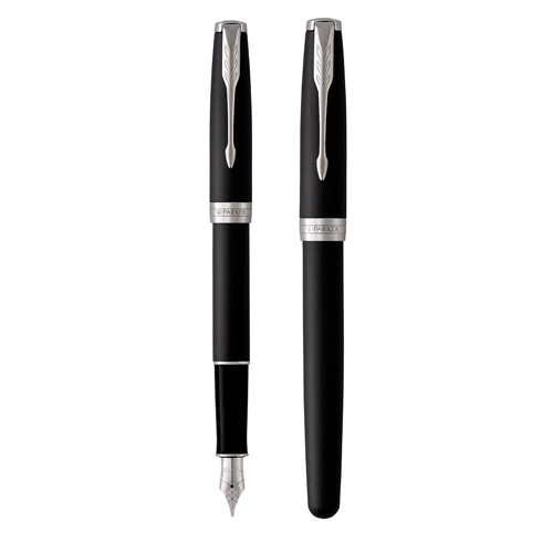 Fountain pen PARKER Sonnet Matte Black CT -F-