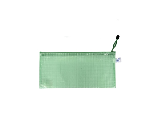 Mesh envelope with zipper PVC/DL, green