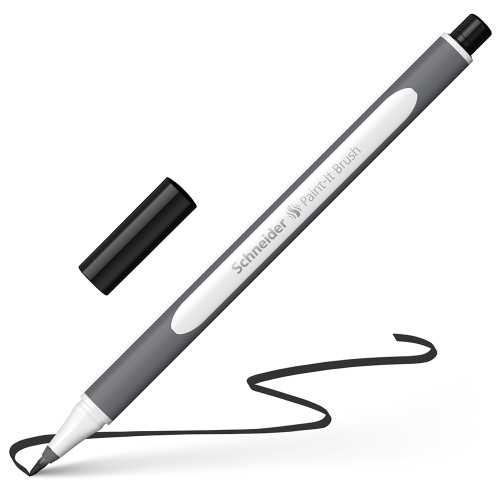 Popisovač Schneider Paint-it 070 Brush F - black