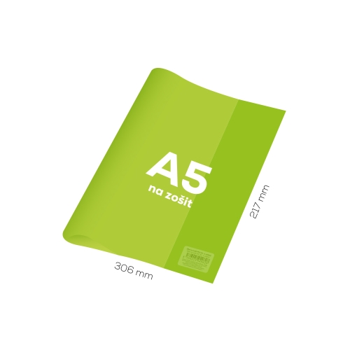 Cover for notebook A5 PVC 306x217 mm Neon Color - transparent/green