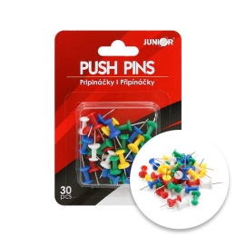 Pripináčiky do korku JUNIOR, 30 ks, blister