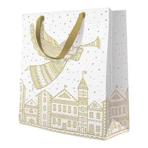 Gift bag PAW Angel above the city, medium 20x10x25 cm