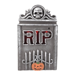 Náhrobok 33x55 cm + Halloween dekorácie s LED svetlom (sada)