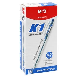 Ballpoint pen M&G K1 (0,5 mm) - blue refill (1)