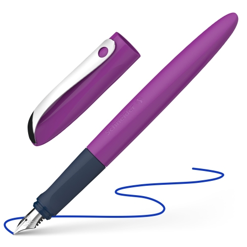 Pero plniace Schneider Wavy purple - modrá náplň