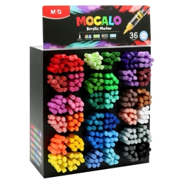 Prezentačný stojan M&amp;G MOCALO Acrylic Marker, štetcový hrot (324 ks)