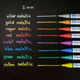 Popisovač Schneider Paint-It 011 hrot 2 mm - metalická medená (2)