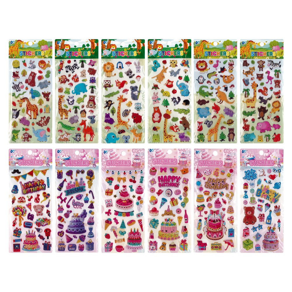 PVC stickers on blister (mix of designs) (1)