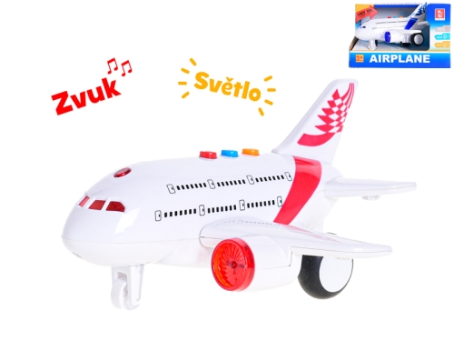 2asstd color (red, blue)17cm BO "try me" plastic friction powered plane w/light & sound in