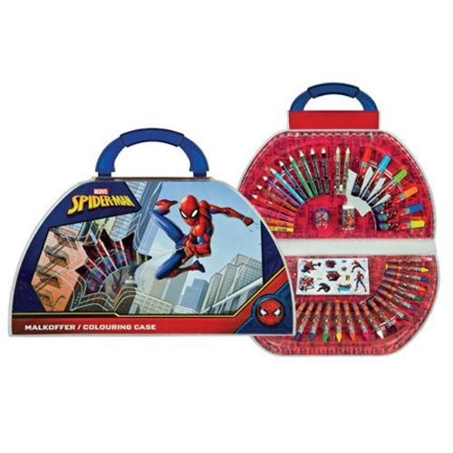 Kufrík s výtvarnými potrebami 51 ks - Spider Man