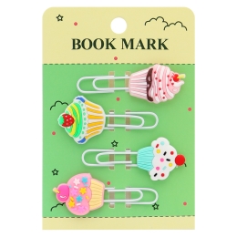 Cake Decorative Clip / Bookmark, 7 cm (set of 4)