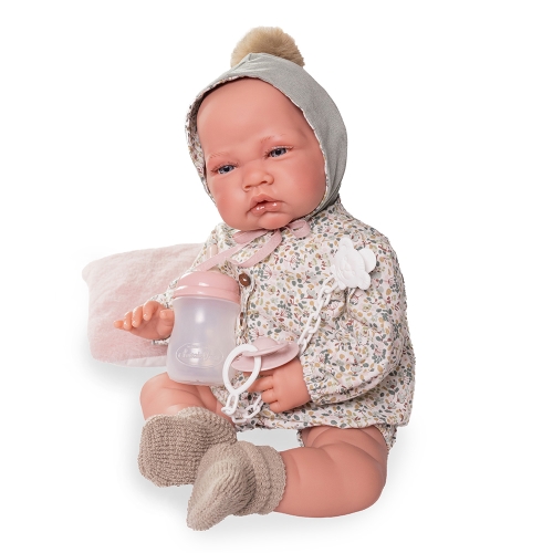 Lúa newborn doll with hat and pompom, 42 cm