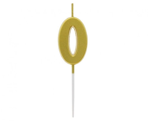 Sviečka tortová - číslica "0" (9,5 cm)
