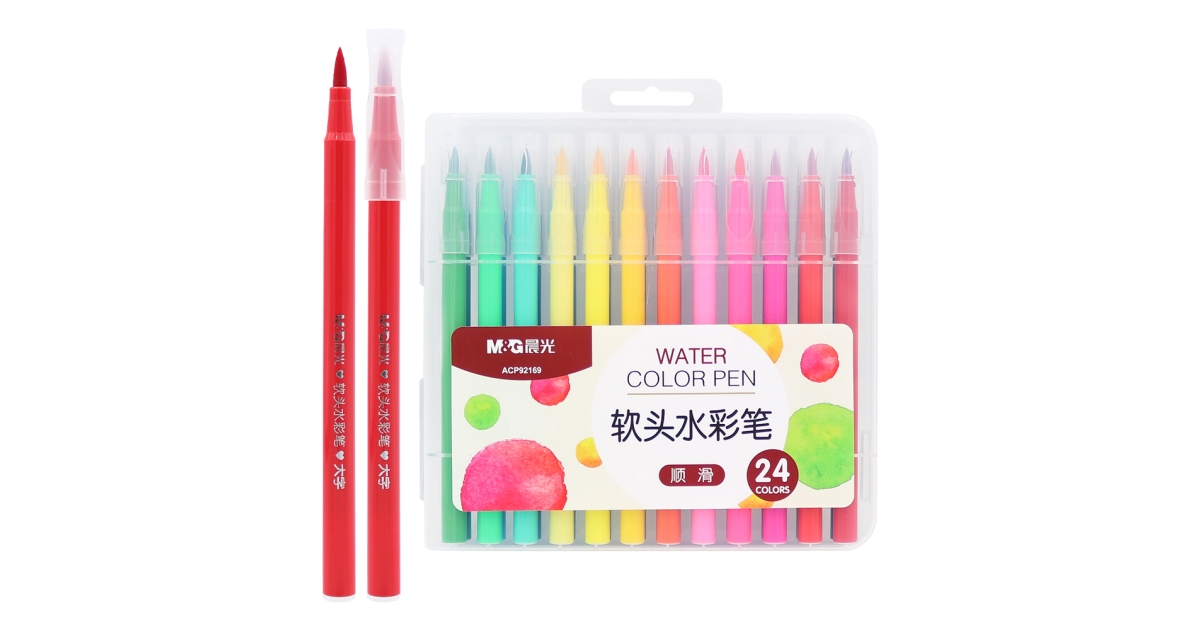 M&G Water Color brush markers - set of 24 pcs
