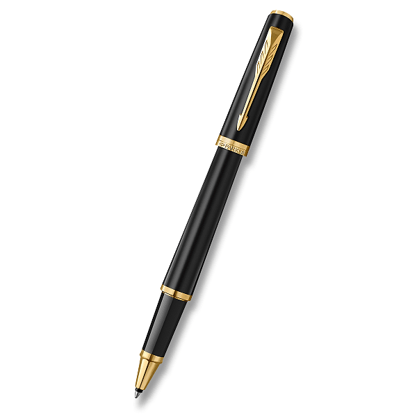 Roller PARKER Meridian Matte Black GT, hrot F - čierna náplň