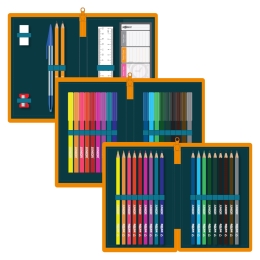 Pencil case full - 3 bunk, 43 pieces JUNIOR S9 - Football (1)