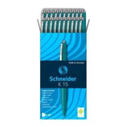 Ballpoint pen Schneider K15 green 3084 - green refill (1)