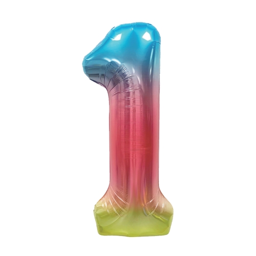 Birthday balloon, colored 40" number 1