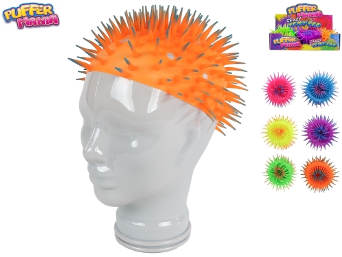 Puffer Mania 6asstd color (pink,purple,yellow,green,blue,orange) crazy puffer hat 12pcs in