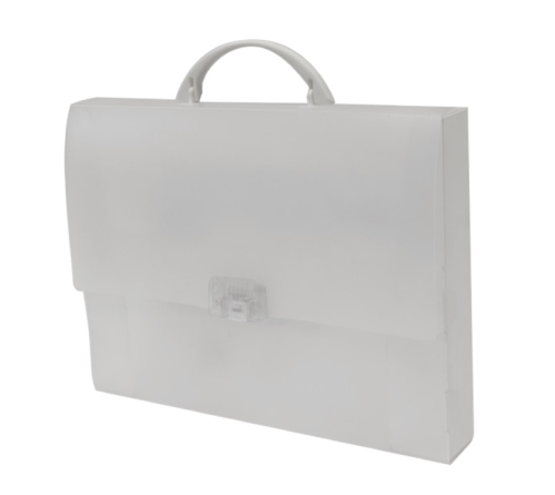 Suitcase PP with lock A4 Opaline Frosty lines