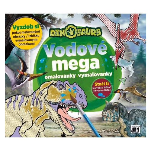 Omaľovanka vodová Dinosaury