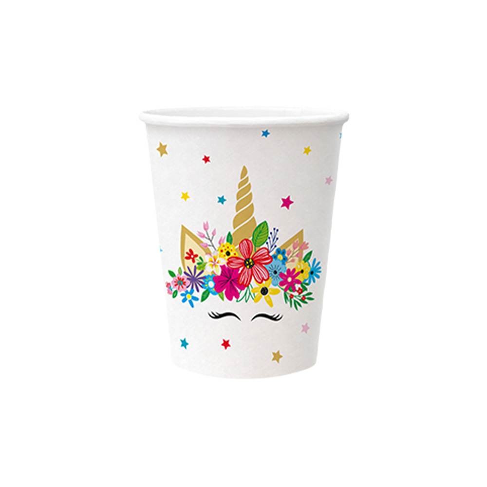 Papierový pohár PAW Eco 250 ml Unicorn Party / 10 ks