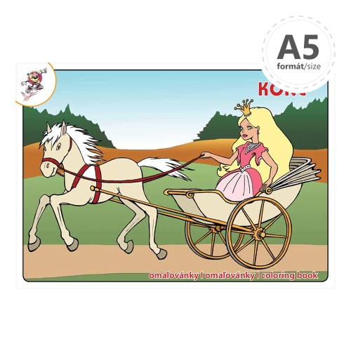 Coloring book A5 - Horses