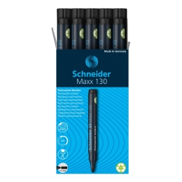 Permanent marker SCHNEIDER "Maxx 130, 1-3 mm, conical tip, black (1)