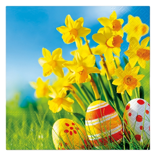 Obrúsky TaT 33x33cm Eggs Among Daffodils