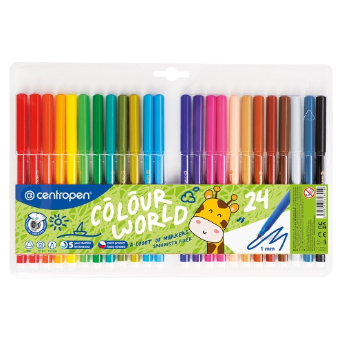 Fixy CENTROPEN 7550 Colour World - sada 24 ks (1)