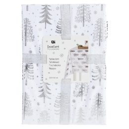Christmas Tablecloth 145x220 cm - Assorted Patterns Printed with Glossy Foil / 1 piece (1)
