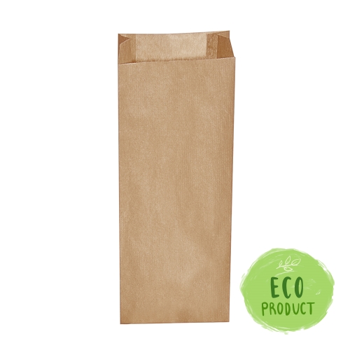 Pockets of snack pap. - brown 3 kg (15+7 x 42 cm) /500 pcs/