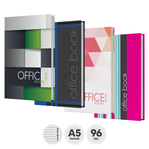 Hard cover noteebok with index A5 (96 sheets)