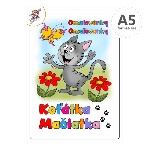Omaľovanka A5 - Mačiatka