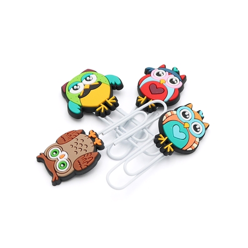 Ozdobná spona /záložka Owl 7 cm (sada 4 ks) (1)