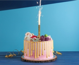 Ice fountain gushing gold and silver sparks 12 cm