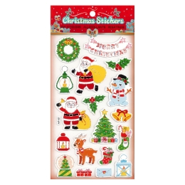 Christmas stickers 14.5 x 30 cm, foam (mix of designs) (6)