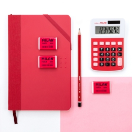 Notebook clear MILAN 210 x 140 mm red (3)