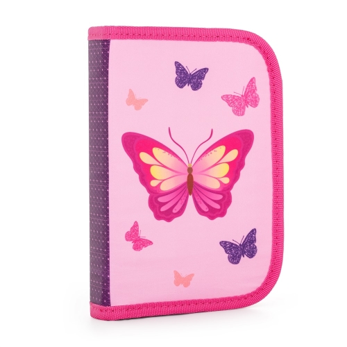 Pencil case 1 p. 2 flaps, empty Butterfly