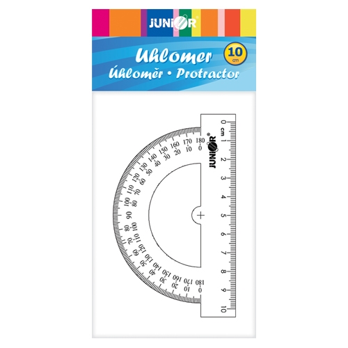 Protractor 10 cm, transparent