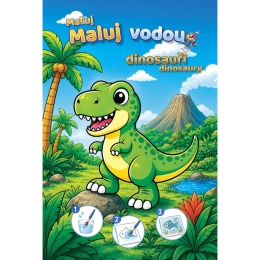 Coloring page A4 Paint with water - Dino