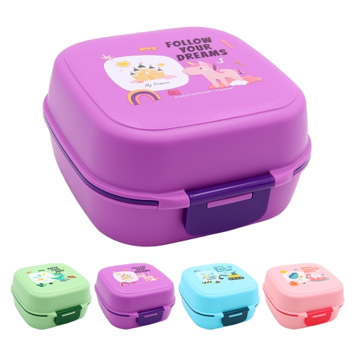 Lunch box for children + spoon (mix of 4 designs)
