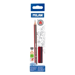 Triangular graphite pencils MILAN HB 12 pcs