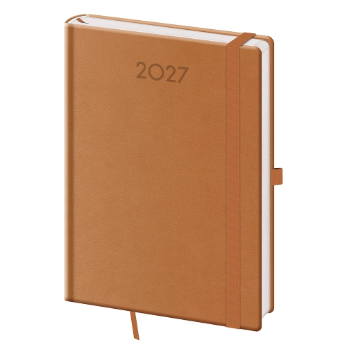 2027 A5 Print Plus Daily Planner - Natural Brown
