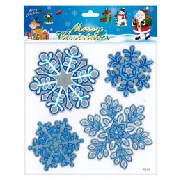 Christmas window film 18 x 23 cm - snowflakes (mixdesigns) (3)