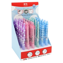 Erasable Gel Pen M&G iErase So Many Cats Pastel (4 designs) blue ink